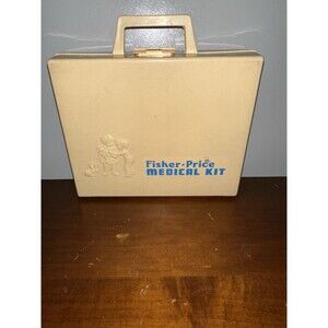 Vintage 1977 Fisher Price Medical Kit Doctor Nurse Kit Play 936 Incomplete